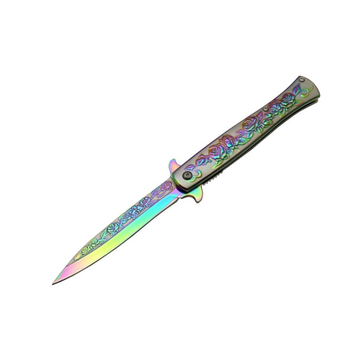 Metal Güllü Çakı Rainbow