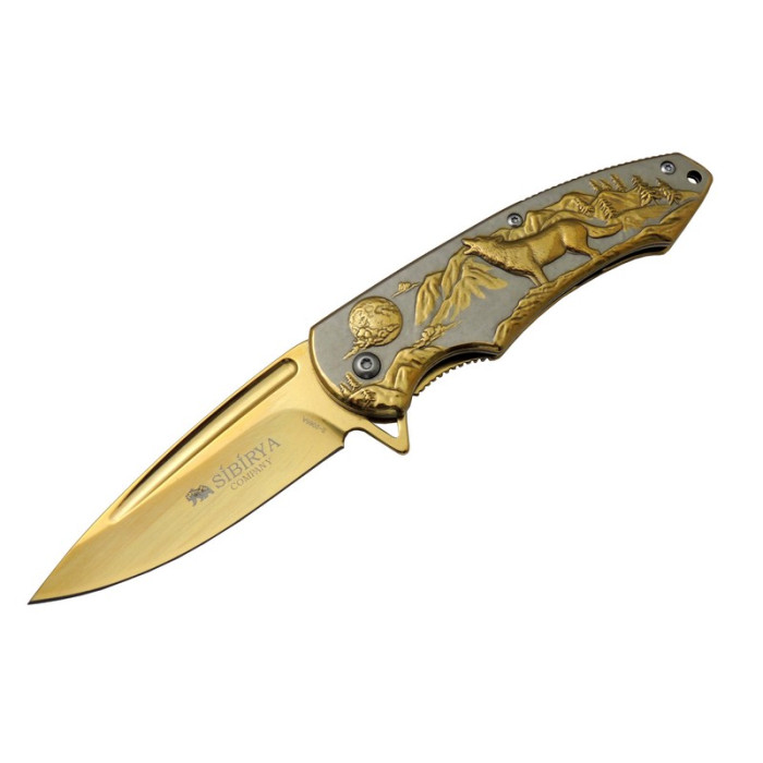 Sibirya Kurt Çakı Gold