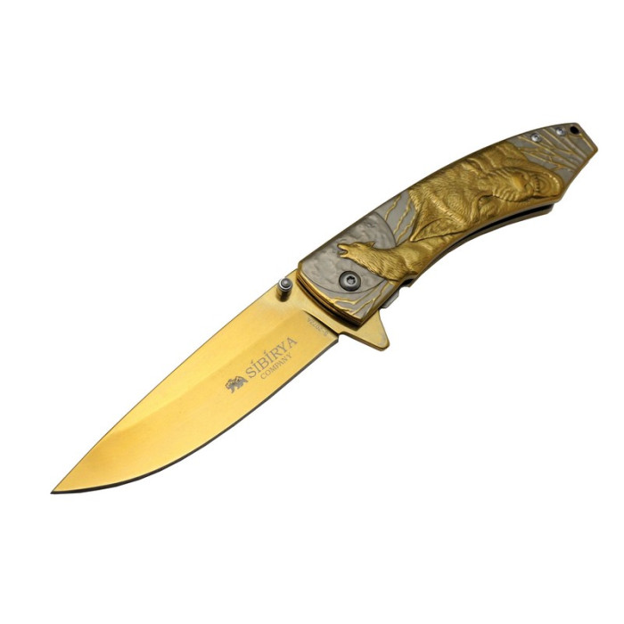 Sibirya Kurt Çakı Gold