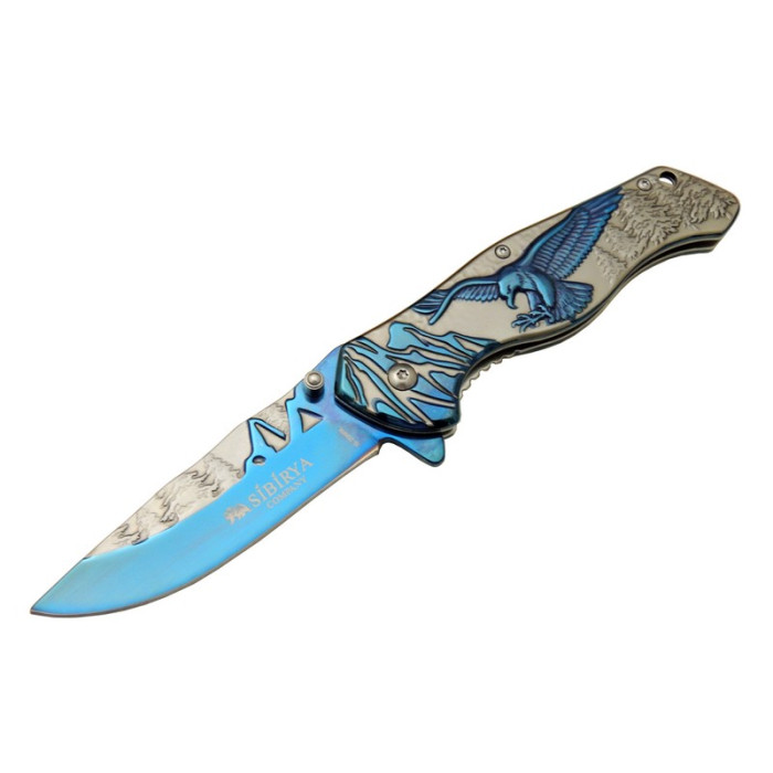Sibirya Kartallı Çakı Blue